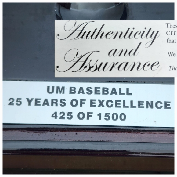 RARE UM Baseball Signed Balls 25 Years Of Excellence 425 Of 1500 Limited Edition - Picture 4 of 16